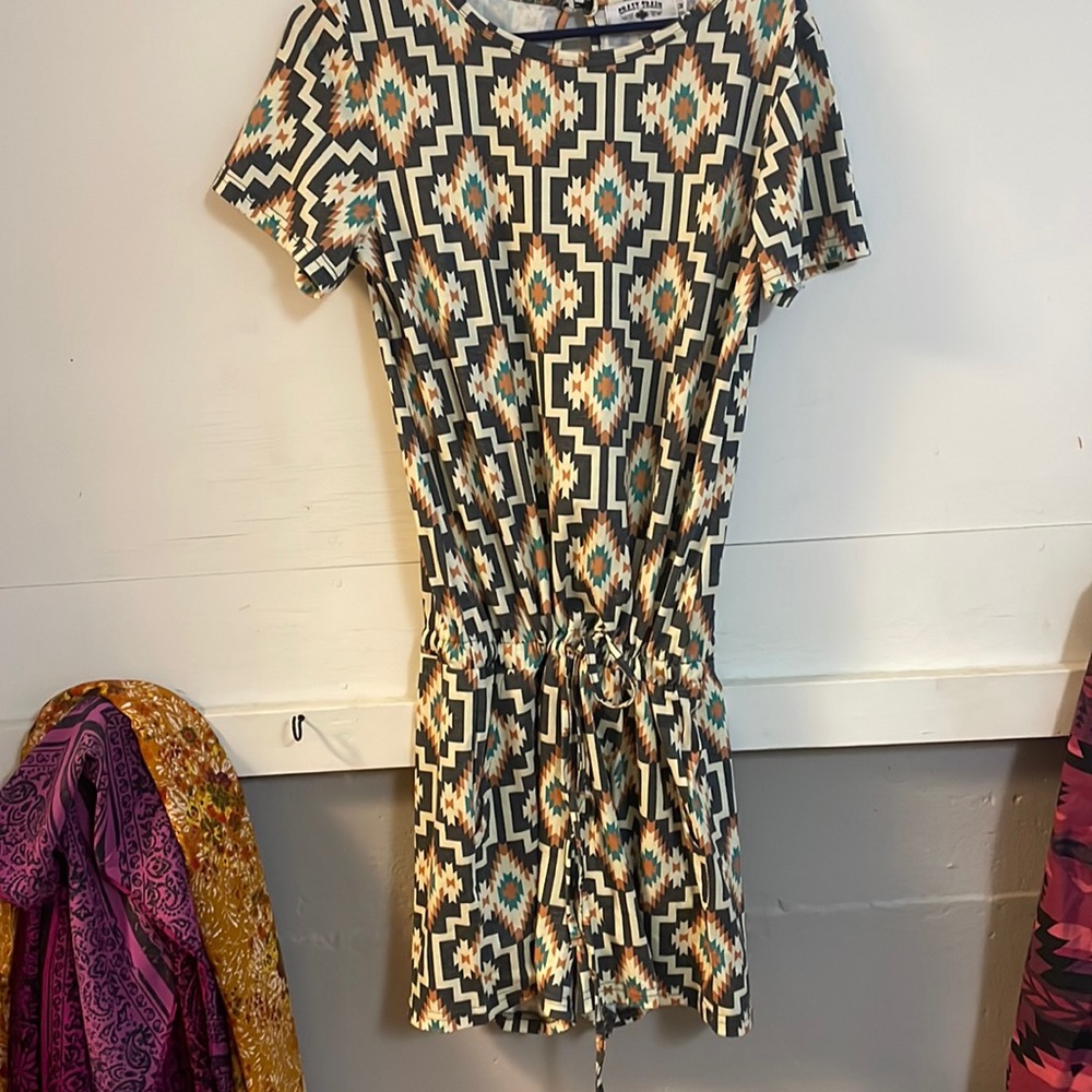 Crazy train Aztec romper